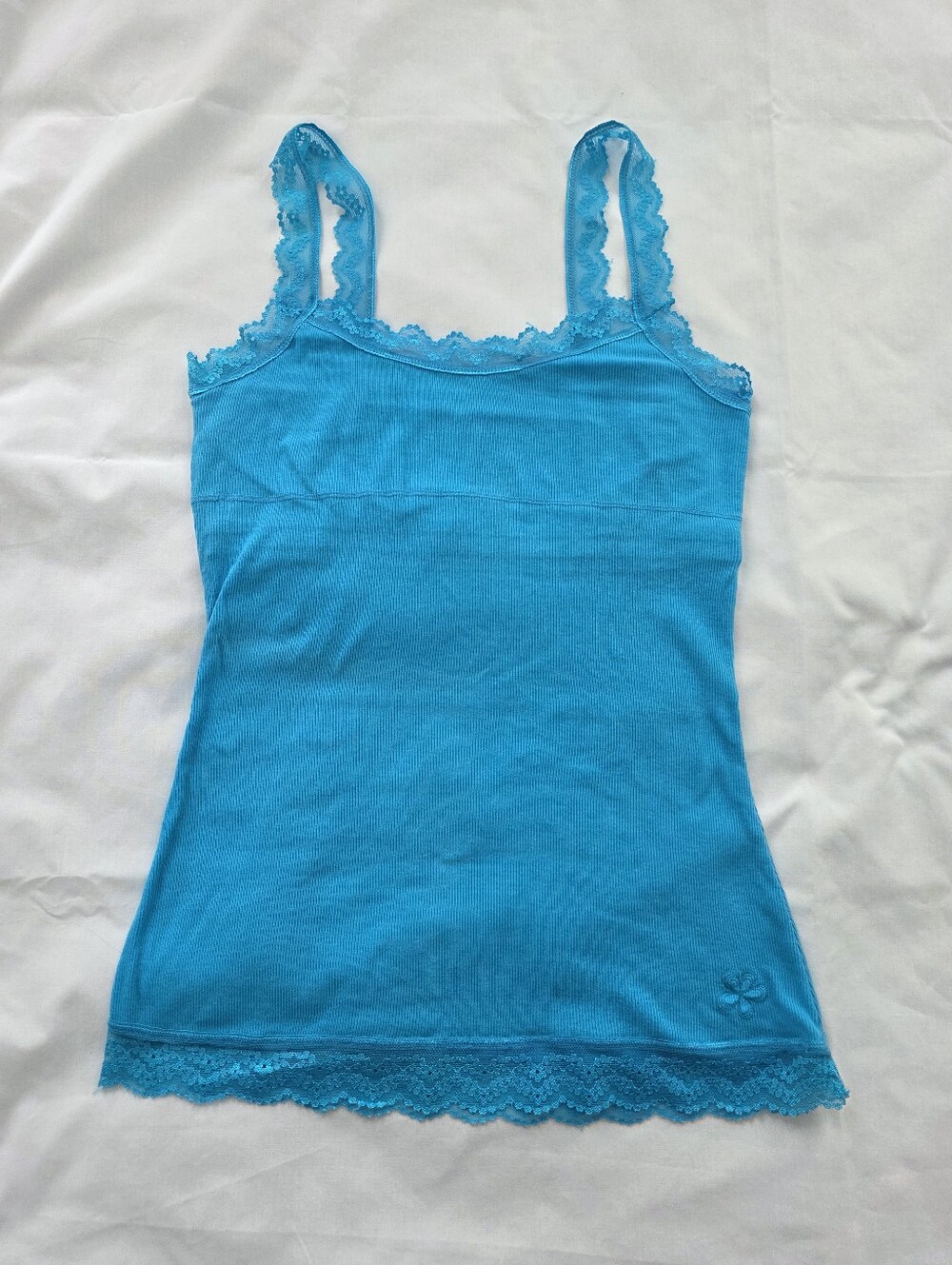Kirra Blue Lace-Trim Camisole Tank